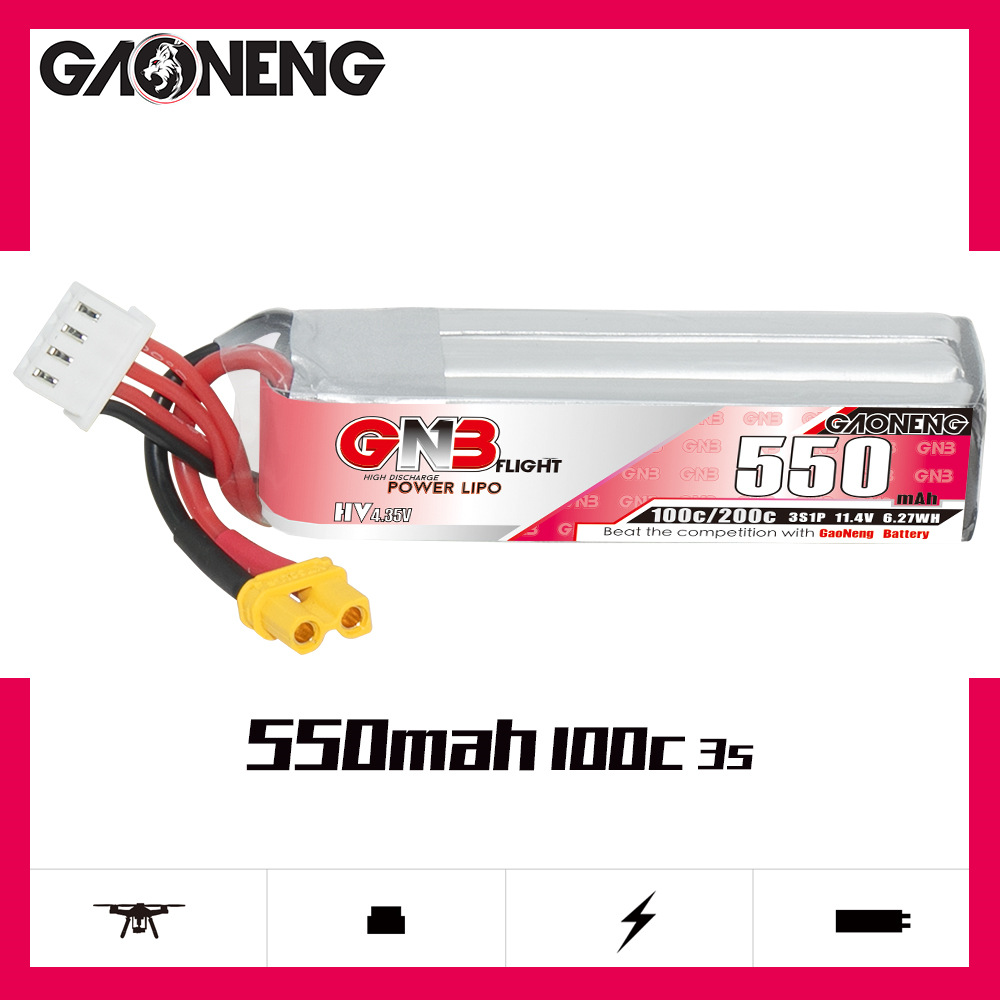 GNB HV 11.4V 550mAh 100C/200C  - Rc Helicopter Parts 리뷰 및 가격
