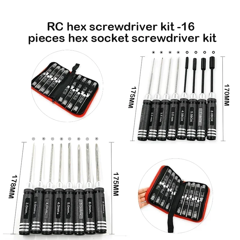 RC Hex Driver Set - 16pcs Hex  - Rc Helicopter Tool Kit 리뷰 및 가격