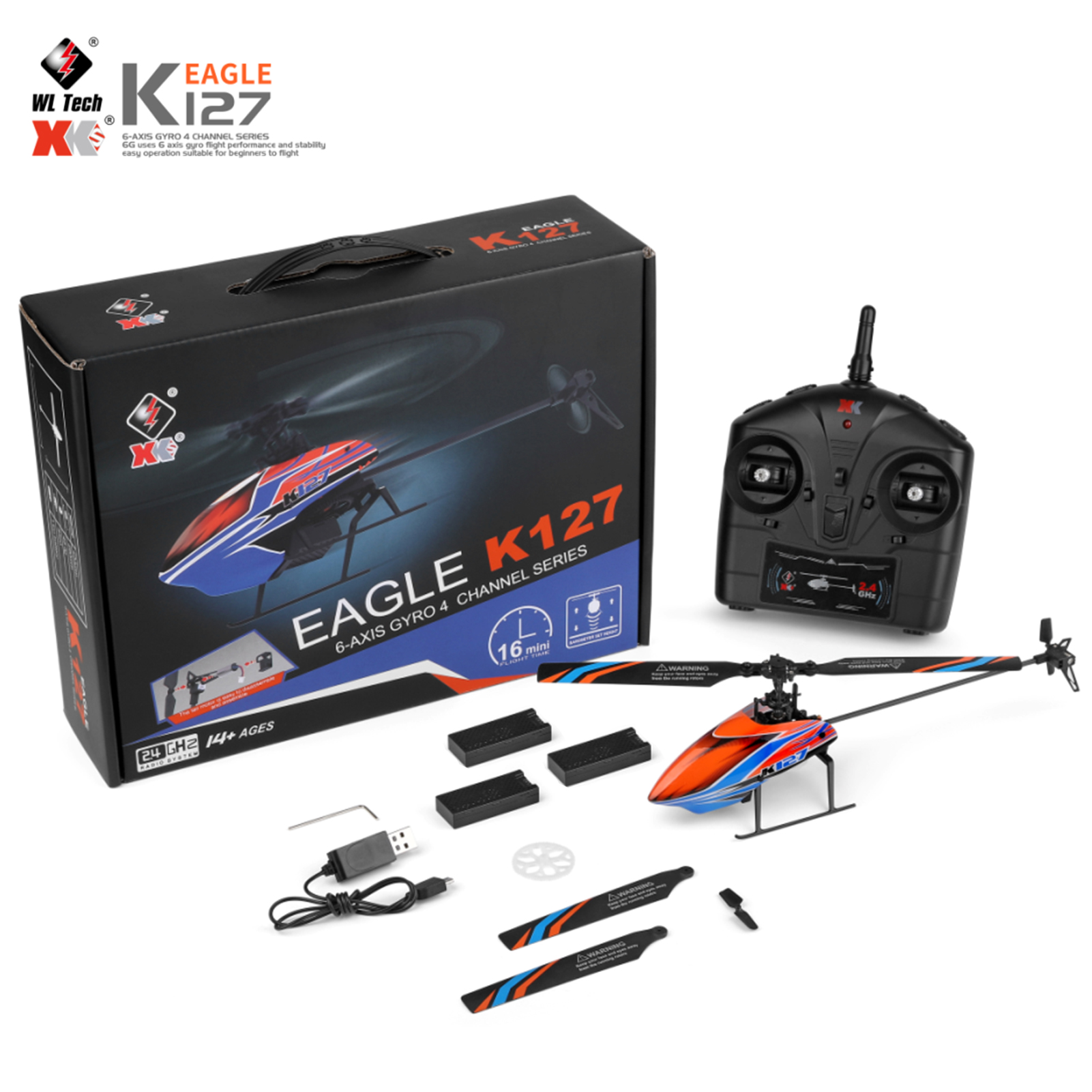 WLtoys XK K127 4CH 6-axis Gyro - Rc Helicopter Gyro 리뷰 및 가격